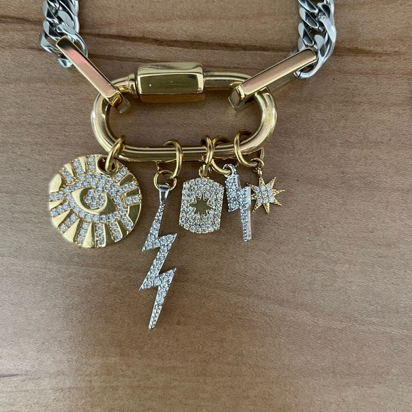 Gold and Silver Anne Charm Necklace - Picture 2 of 3